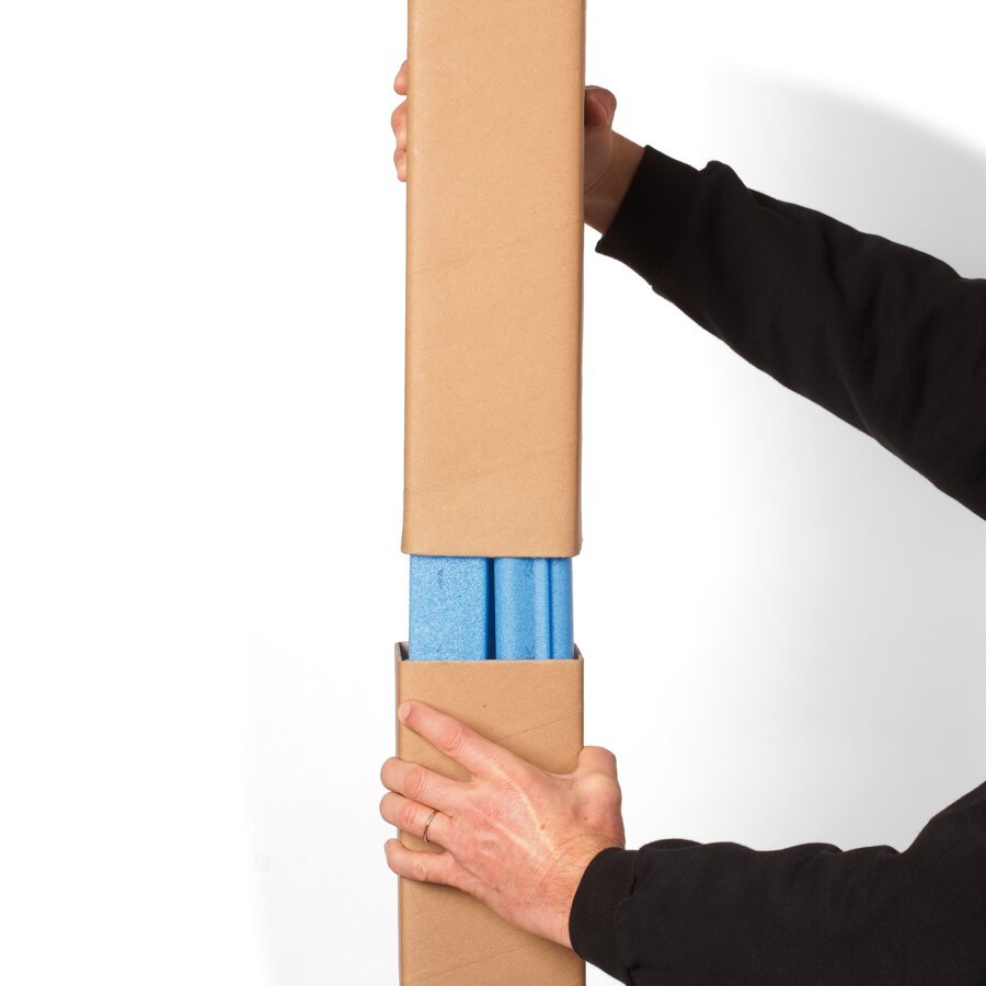 Eckige Versandhlse einfach ineinander stecken