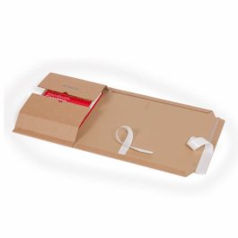 Buchverpackung mit doppeltem Selbstklebeverschluss Buchverpackung mit doppeltem Selbstklebeverschluss
