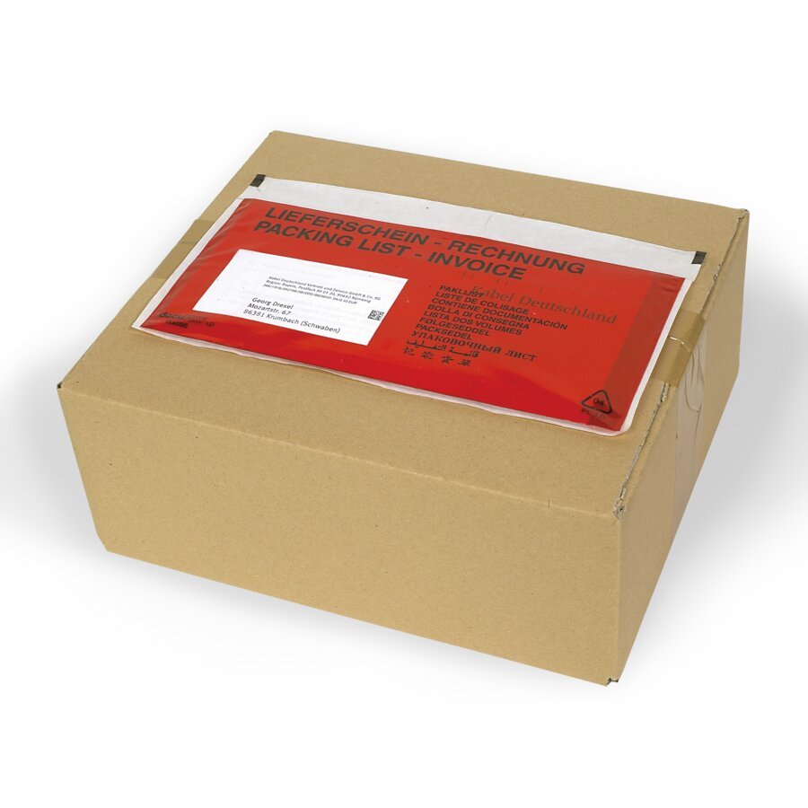 Signalrot bedruckt: Wichtige Dokumente werden vom Empfnger nicht bersehen