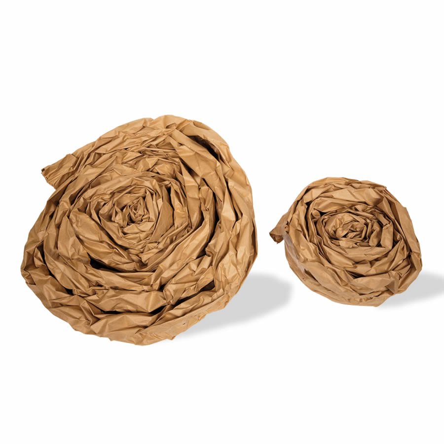 Papierpolster in unterschiedlicher Belastbarkeit (größere Fläche, größere Belastbarkeit) Papierpolster in unterschiedlicher Belastbarkeit (größere Fläche, größere Belastbarkeit)