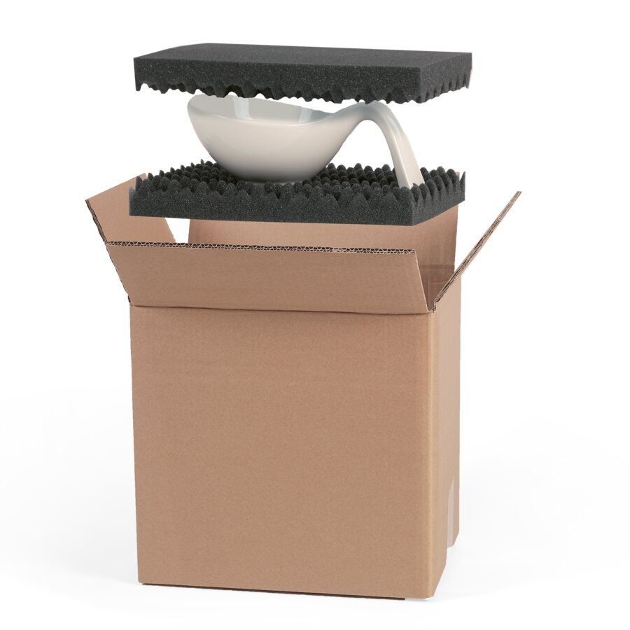 Noppenschaum als Polsterschutz fr extrem empfindliche Gter