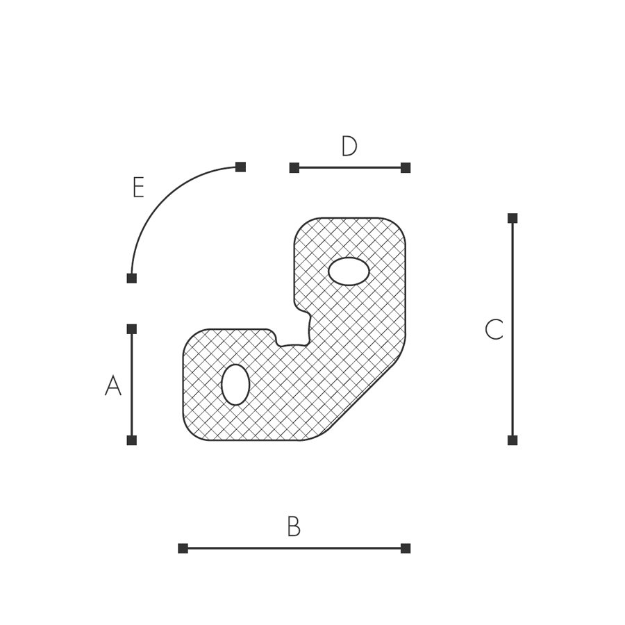 Abmessungen der Schaumprofile (siehe Preistabelle)