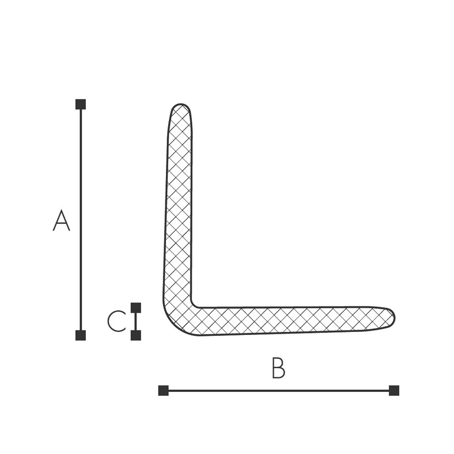 Abmessungen der Schaumprofile (siehe Preistabelle)
