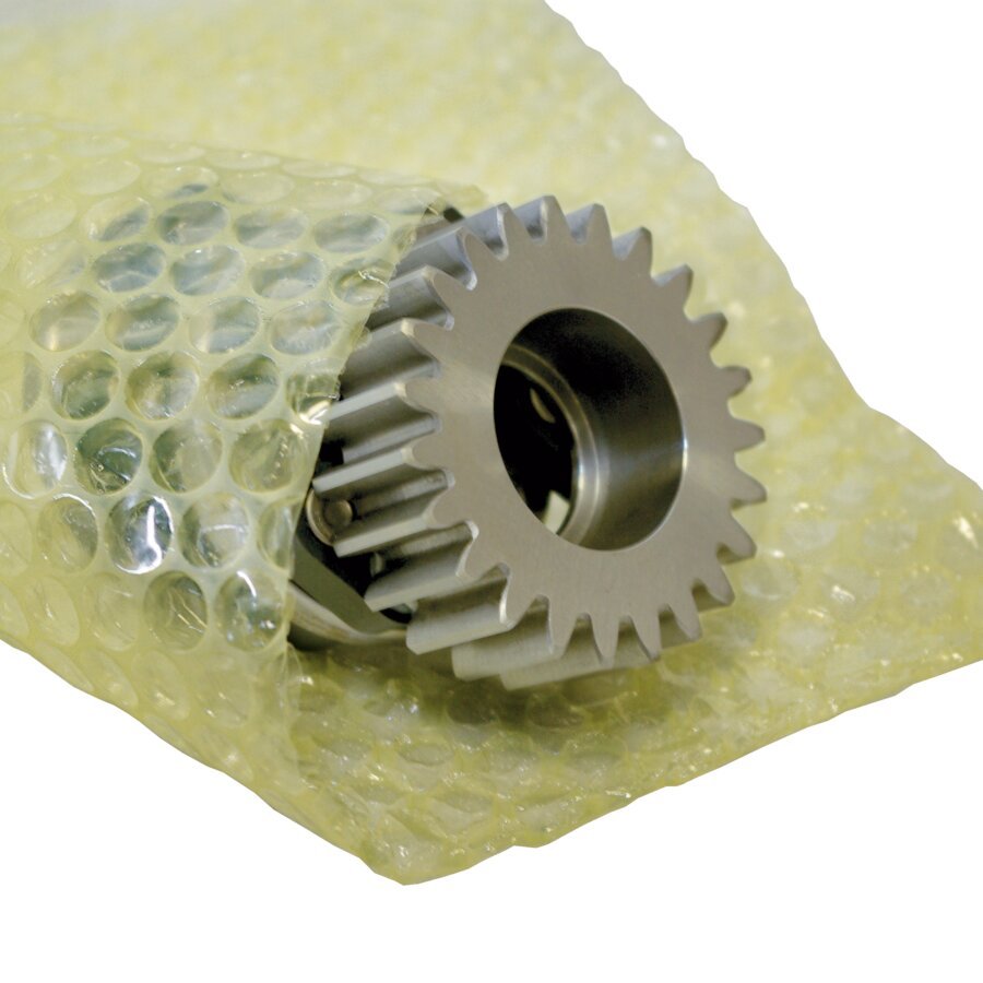 Mit der VCI-Luftpolsterfolie verpacken Sie Ihre metallische Versandware korrosionsfrei und perfekt gepolstert