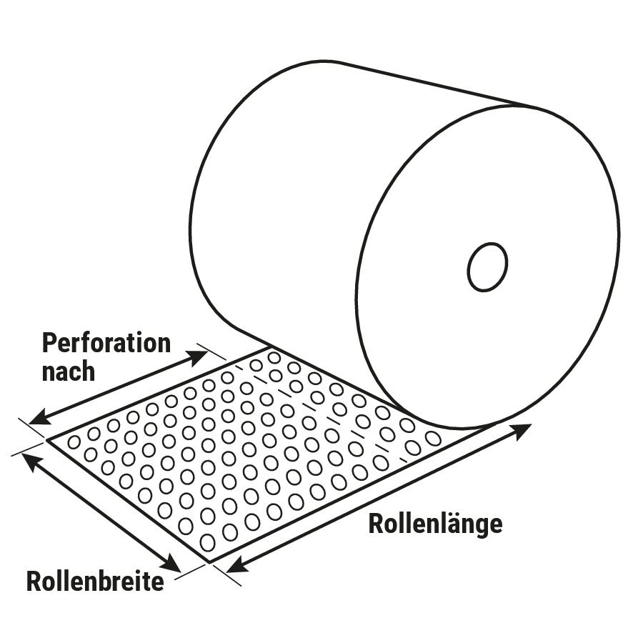 Luftpolsterfolie, fr extra leichte Packgter