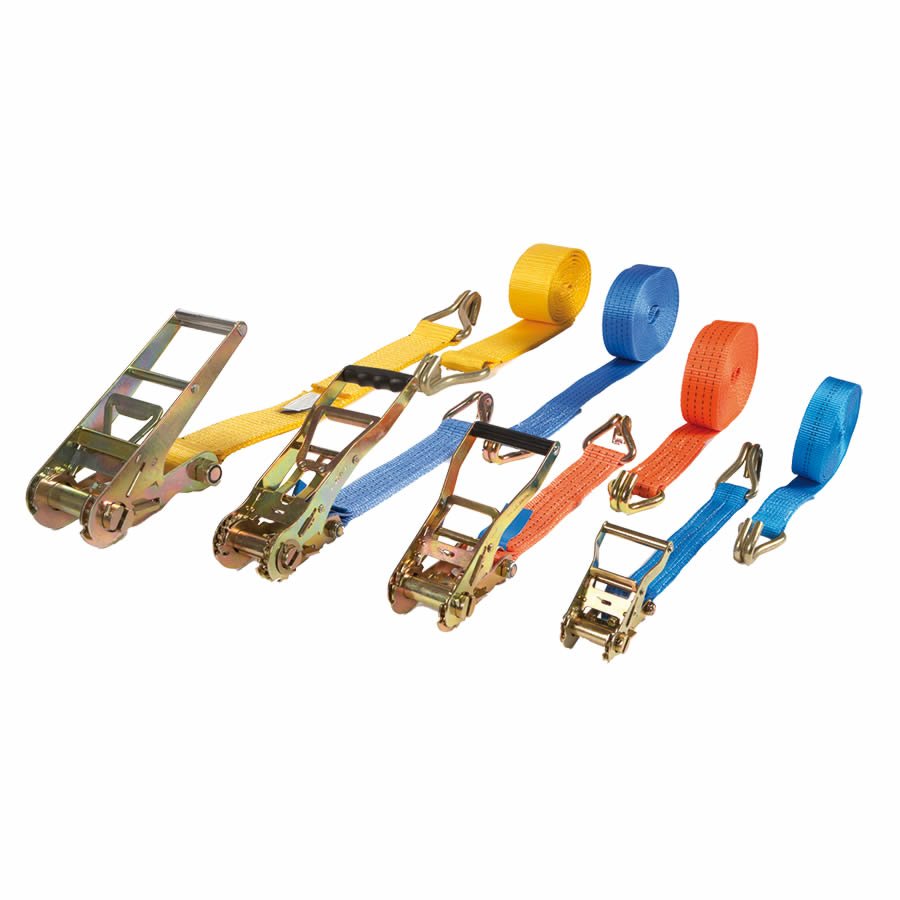 Zurrgurt mit Klemmschloss oder Druckratsche Zurrgurt mit Klemmschloss oder Druckratsche