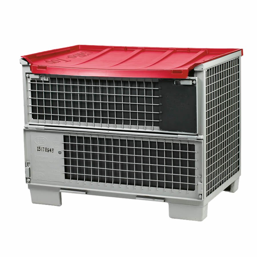 Gitterbox-System bestehend aus: Bodenwanne, Seitenwand-Ring, Deckel Gitterbox-System bestehend aus: Bodenwanne, Seitenwand-Ring, Deckel