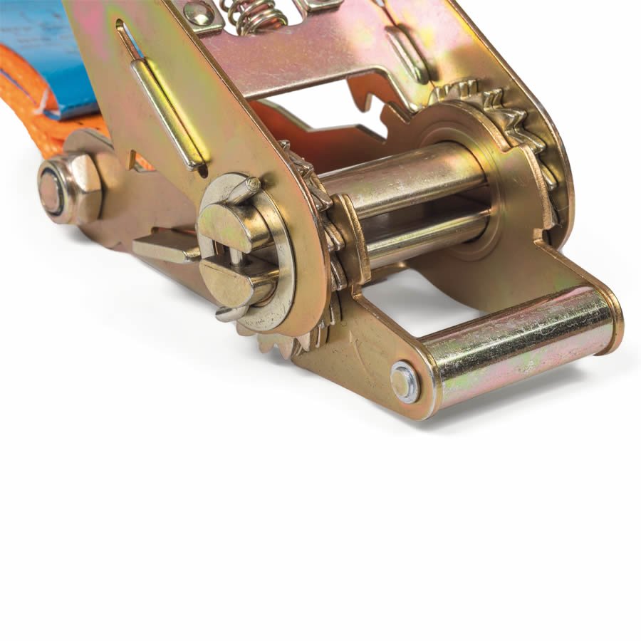 Die aus robustem Stahl gefertigten Druckratschen halten auch großen Zurrkräften stand Die aus robustem Stahl gefertigten Druckratschen halten auch großen Zurrkräften stand