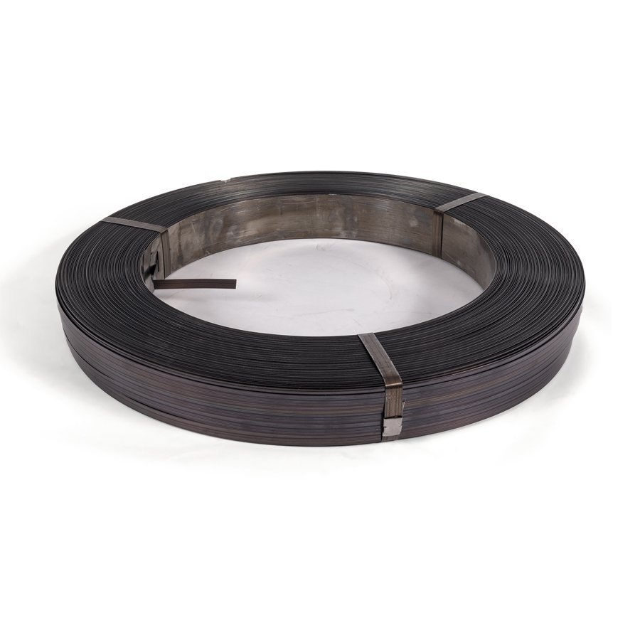 Bei der Packenwicklung befinden sich mehrere Lagen Stahlband - teils kreuz und quer - übereinander Bei der Packenwicklung befinden sich mehrere Lagen Stahlband - teils kreuz und quer - übereinander