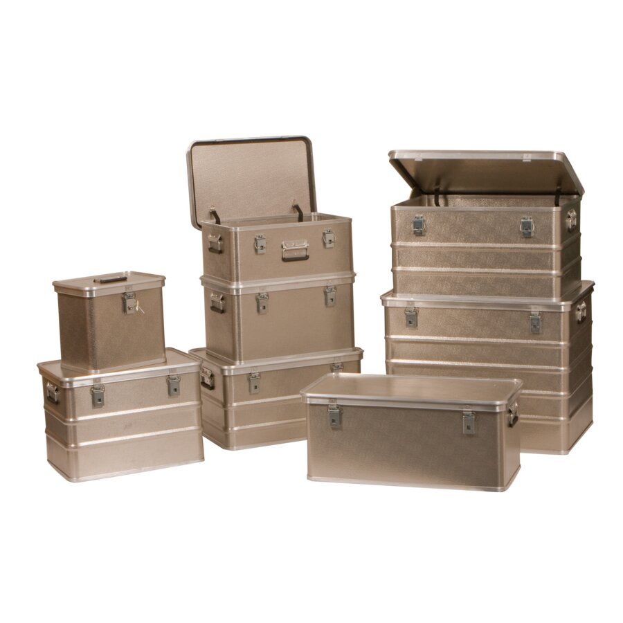 Die Aluboxen inkl. Deckel sind aus hochwertigem Dekor-Leichtmetall gefertigt Die Aluboxen inkl. Deckel sind aus hochwertigem Dekor-Leichtmetall gefertigt