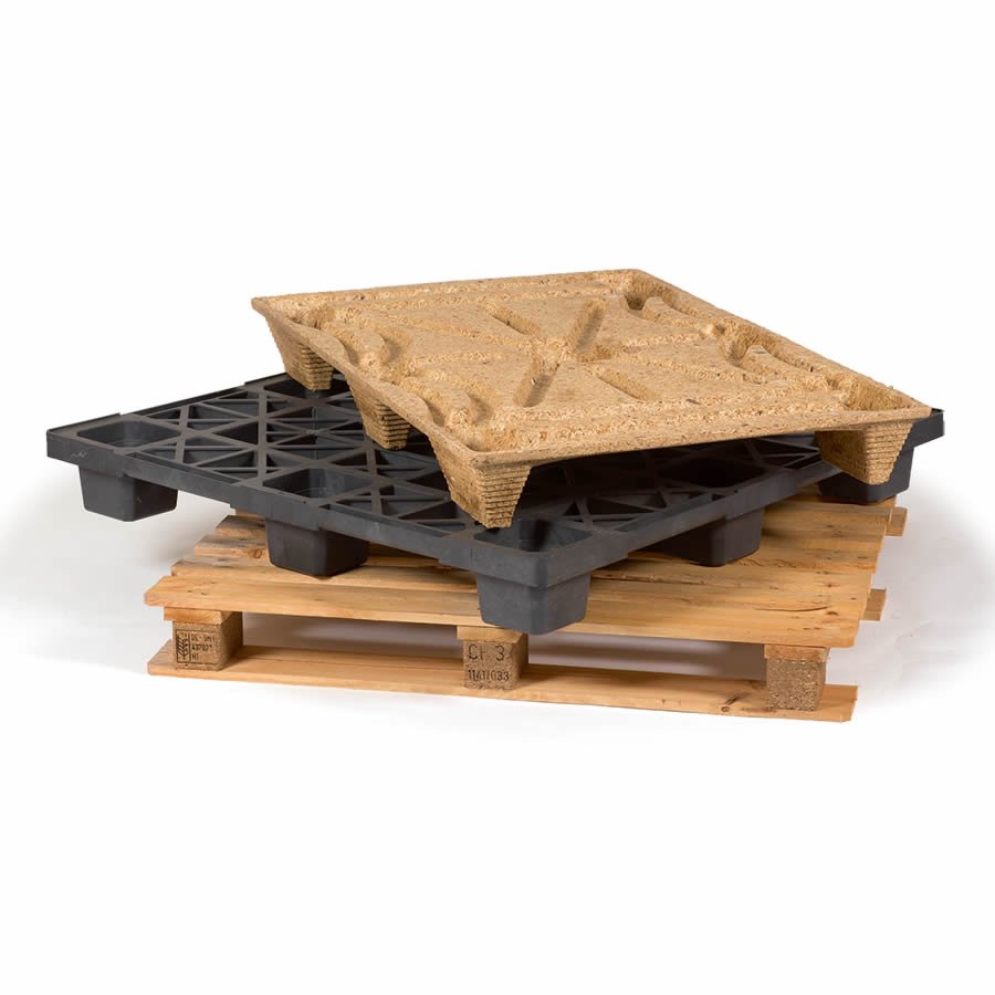 Übersee-Paletten aus Kunststoff, Voll- oder Pressholz Übersee-Paletten aus Kunststoff, Voll- oder Pressholz