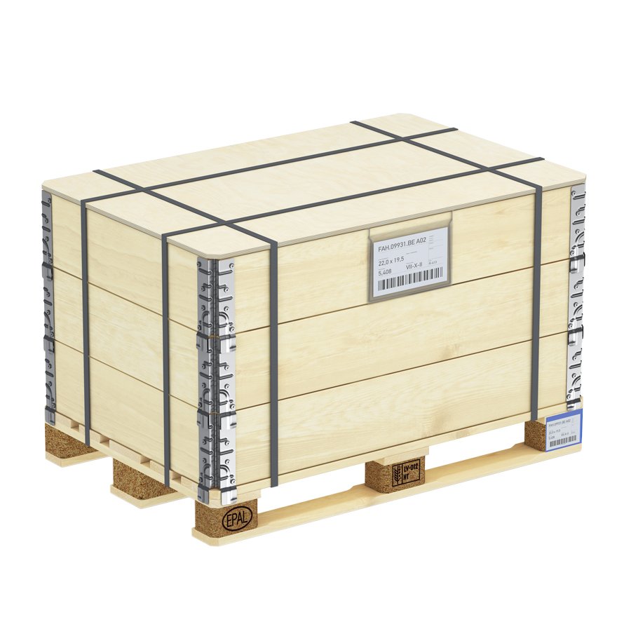 Die robusten Stahl-Beschläge sorgen für höchste Stabilität und Belastbarkeit des Containers Die robusten Stahl-Beschläge sorgen für höchste Stabilität und Belastbarkeit des Containers