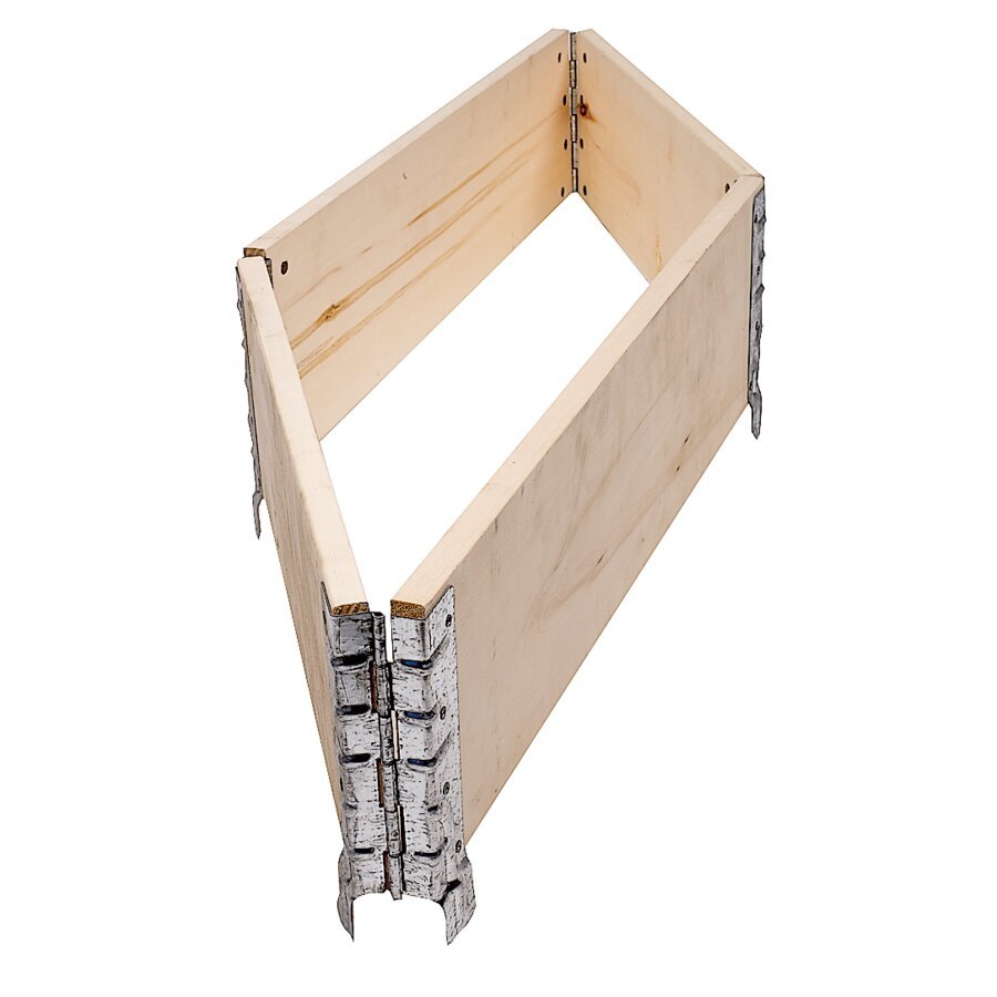 Flachliegend, diagonal gefaltet reduziert sich der Platzbedarf der Rahmenteile um 85%