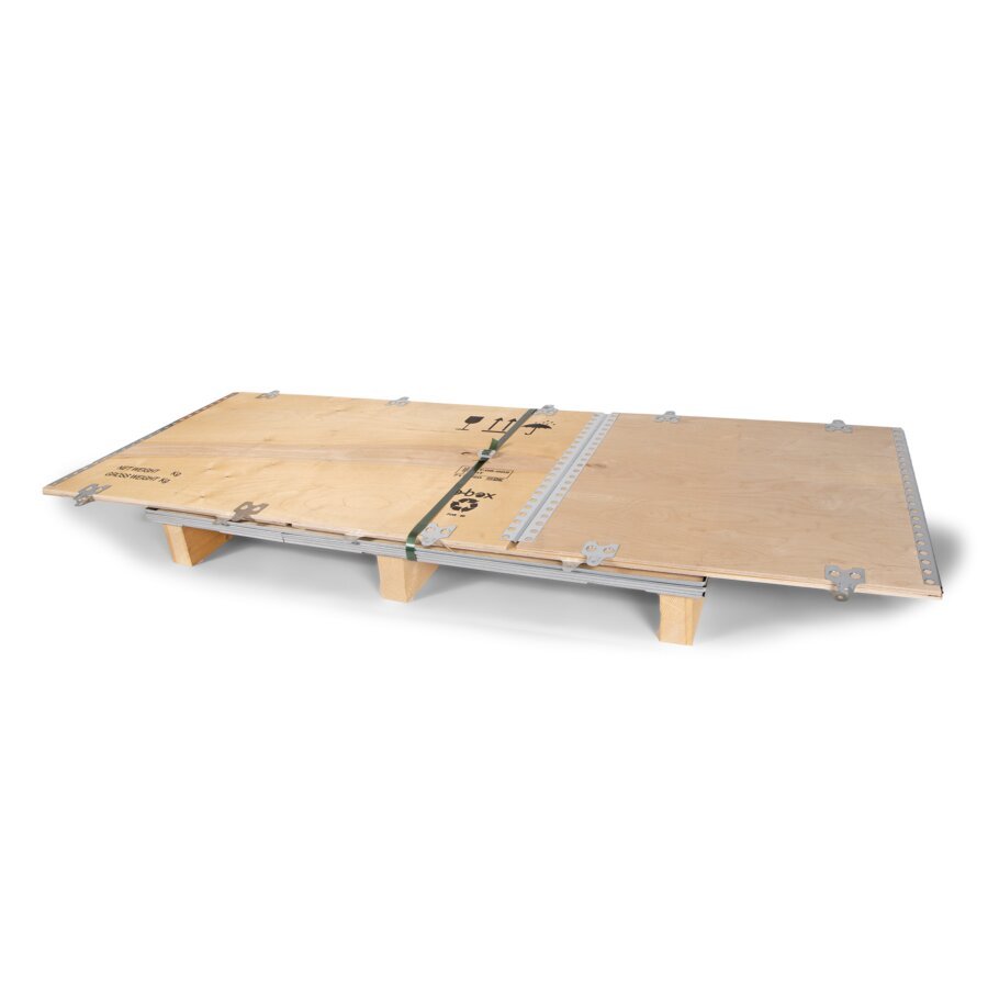 Die Faltkiste spart im flachliegenden Zustand wertvollen Lagerplatz Die Faltkiste spart im flachliegenden Zustand wertvollen Lagerplatz