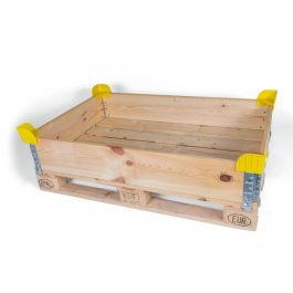 Das Anbringen der Stapelecken aus Kunststoff ist einfach und unkompliziert Einfache Montage ohne Werkzeug und kinderleicht