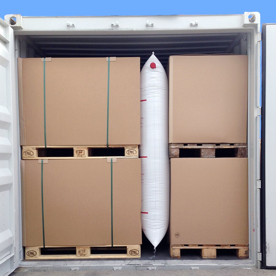 Ladungslücken zwischen einzelnen Packstücken werden damit einfach, schnell und formschlüssig geschlossen Ladungslücken zwischen einzelnen Packstücken werden damit einfach, schnell und formschlüssig geschlossen