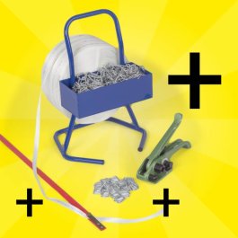 Textil-Umreifungsband + Zubehör Spar-Set Textil-Umreifungsband + Zubehör Spar-Set