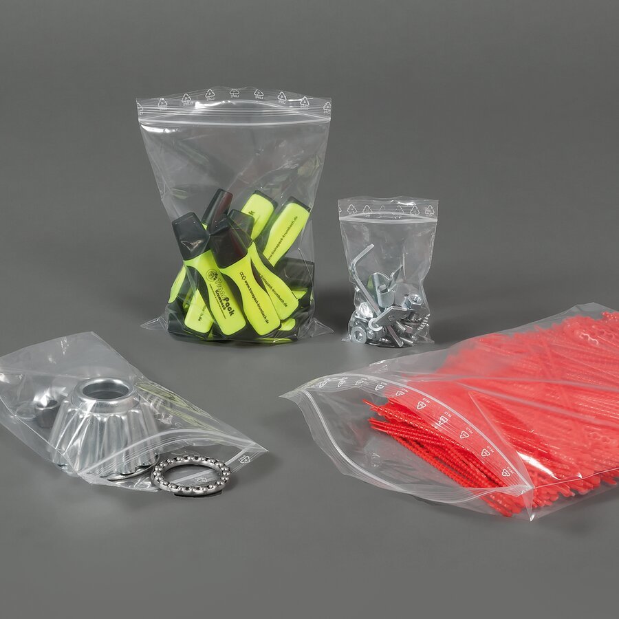 Druckverschlussbeutel in vielen verschiedenen Gren erhltlich