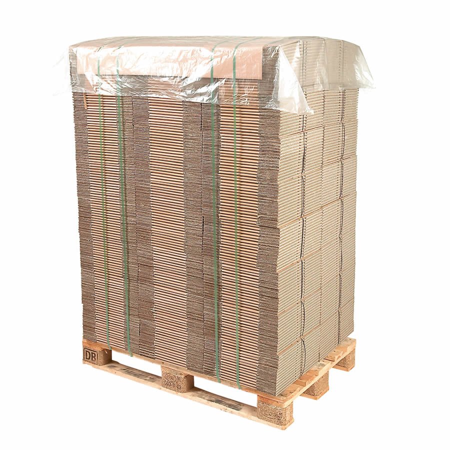 Palettenabdeckblatt als idealer Staubschutz Palettenabdeckblatt als idealer Staubschutz