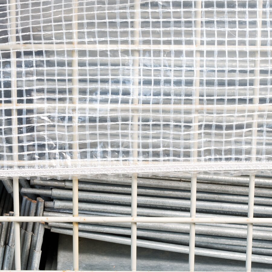 Abdeckhaube schützt Lagergüter Abdeckhaube schützt Lagergüter