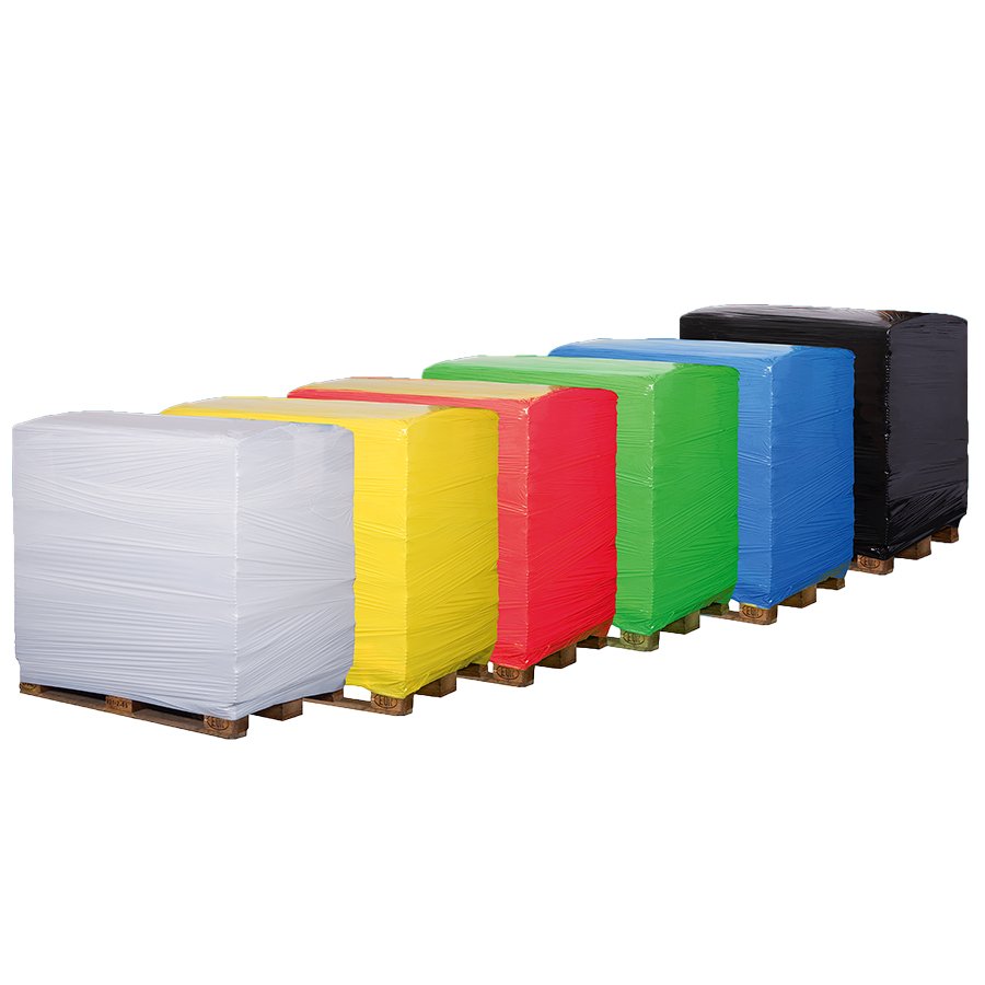 Mit farbiger Handstretchfolie in Ihren Firmenfarben verstärken Sie Ihre Corporate Identity Mit farbiger Handstretchfolie in Ihren Firmenfarben verstärken Sie Ihre Corporate Identity