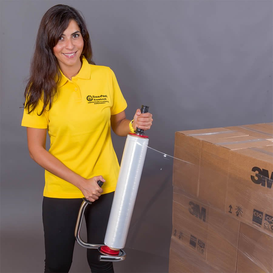 Schnelles und einfaches Einstretchen, mit unserem Hand-Stretchwickler, Bestell-Nr. 7.0655 Schnelles und einfaches Einstretchen, mit unserem Hand-Stretchwickler, Bestell-Nr. 7.0655