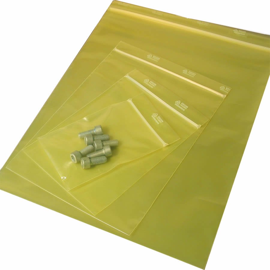 EXCOR VCI-Druckverschlussbeutel mit Korrosionsschutzwirkung EXCOR VCI-Druckverschlussbeutel mit Korrosionsschutzwirkung