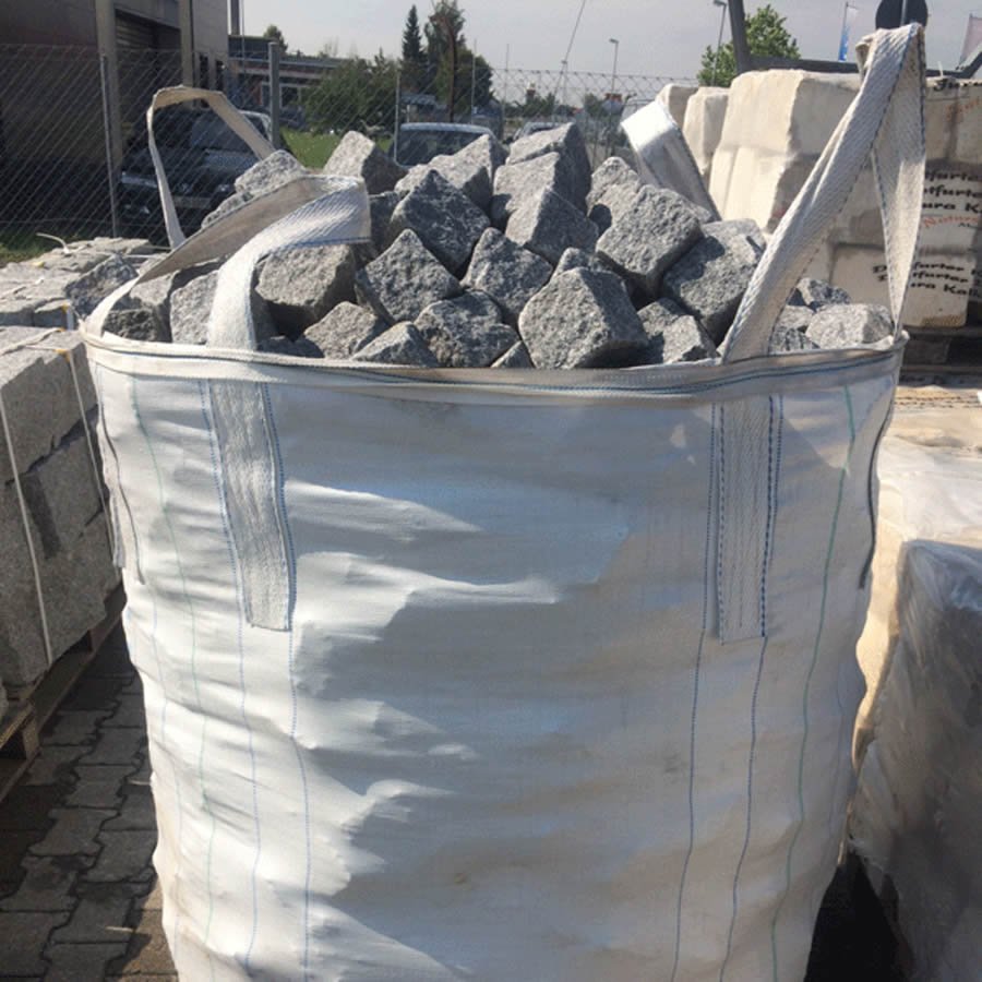 Anwendungsbild Big Bag Cross Corner gefüllt mit Steinen Big Bag Cross Corner gefüllt mit Steinen