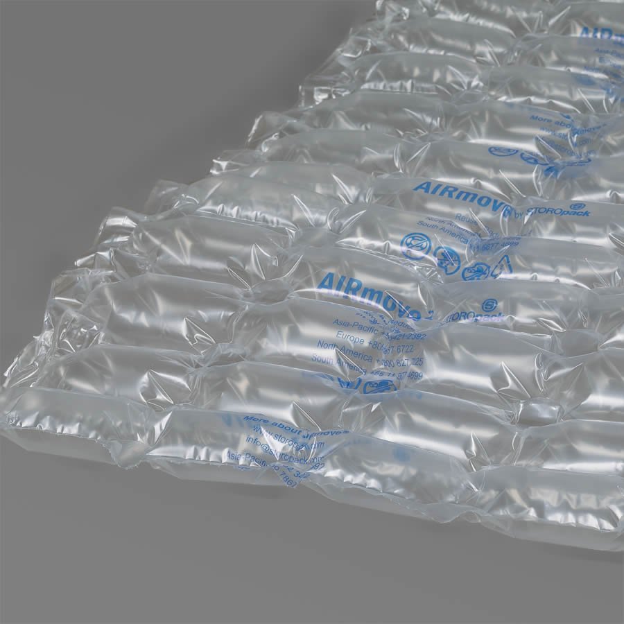 Cushion M ist ein vielseitiger Luftpolstertyp mit mehreren mittelgroßen Luftkammern pro Folienabschnitt Cushion M ist ein vielseitiger Luftpolstertyp mit mehreren mittelgroßen Luftkammern pro Folienabschnitt