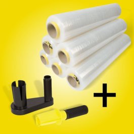Handstretchfolie Standard + Abroller Spar-Set Handstretchfolie Standard + Abroller Spar-Set