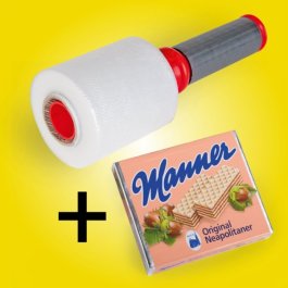 Spar-Set Ministretchfolie + Abroller + Manner Waffeln Spar-Set Ministretchfolie + Abroller + Manner Waffeln