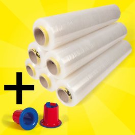 Handstretchfolie HighTec + Gleithülsen Spar-Set Handstretchfolie HighTec + Gleithülsen Spar-Set