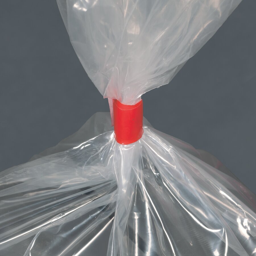 Auch mit schmalem Klebeband sind die Folienbeutel schnell verschlossen