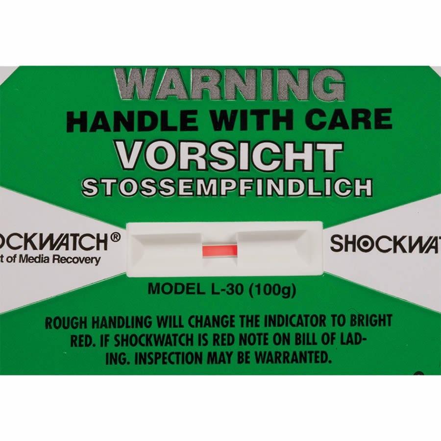 Rote Anzeige: Das Paket wurde unzulässigen Stößen ausgesetzt Rote Anzeige: Das Paket wurde unzulässigen Stößen ausgesetzt