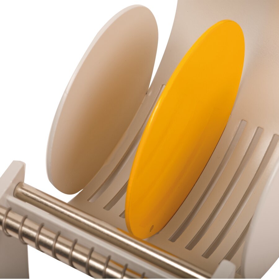 Dank des praktischen Rollenteilers knnen mehrere Etiketten-Rollen problemlos parallel abgerollt werden