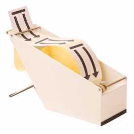 Einfach Rolle einlegen und etikettieren Etikettenspender mit eingelegter Rolle - schmale Variante