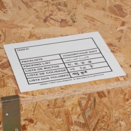 Packlistenblech für Holzkisten Packlistenblech für Holzkisten