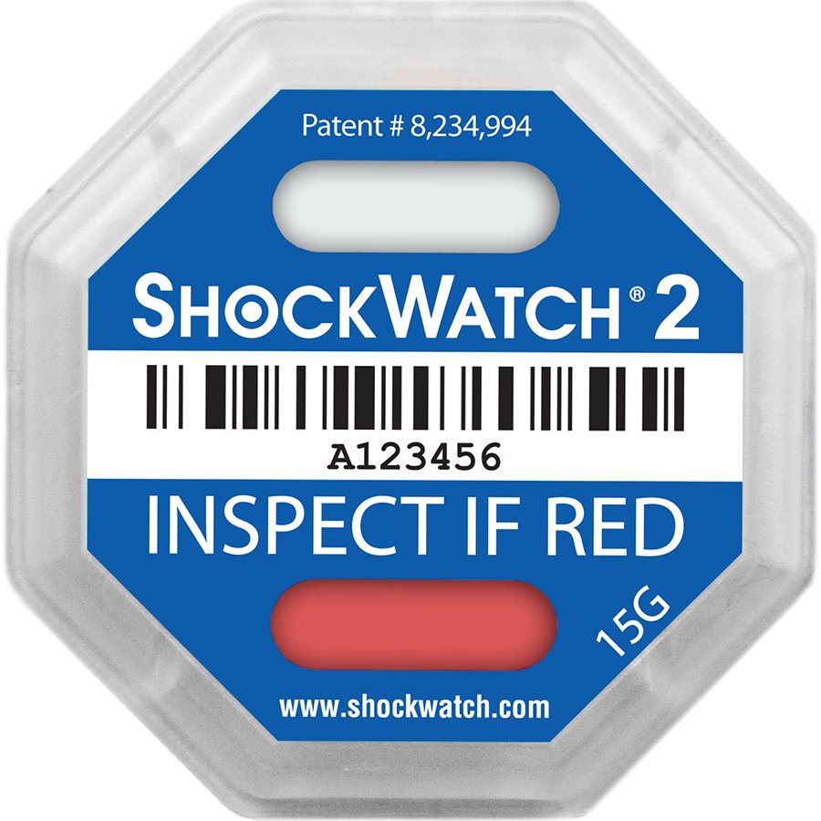 Rote Anzeige: Das Paket wurde unzulässigen Stößen ausgesetzt Rote Anzeige: Das Paket wurde unzulässigen Stößen ausgesetzt