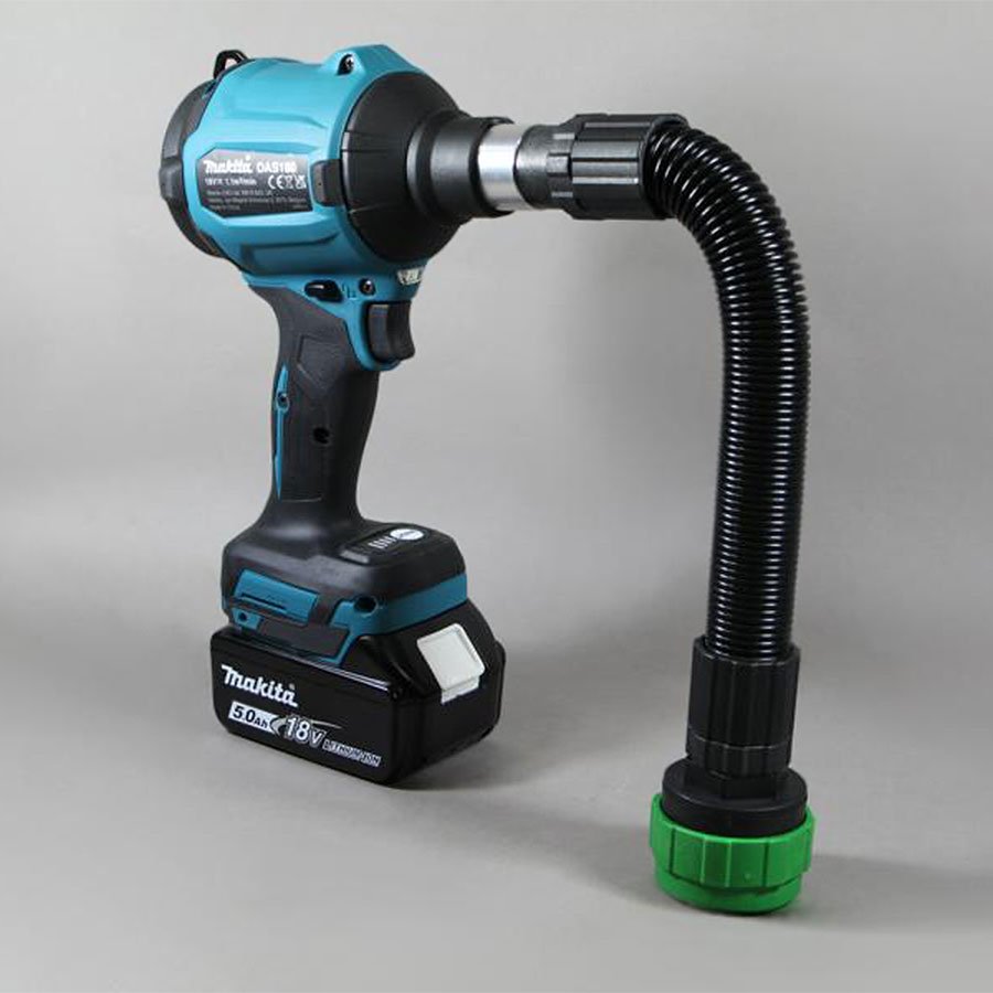 Akku-Gebläse Makita DAS180 für Stausäcke mit Mehrwegventil Akku-Gebläse Makita DAS180 für Stausäcke mit Mehrwegventil