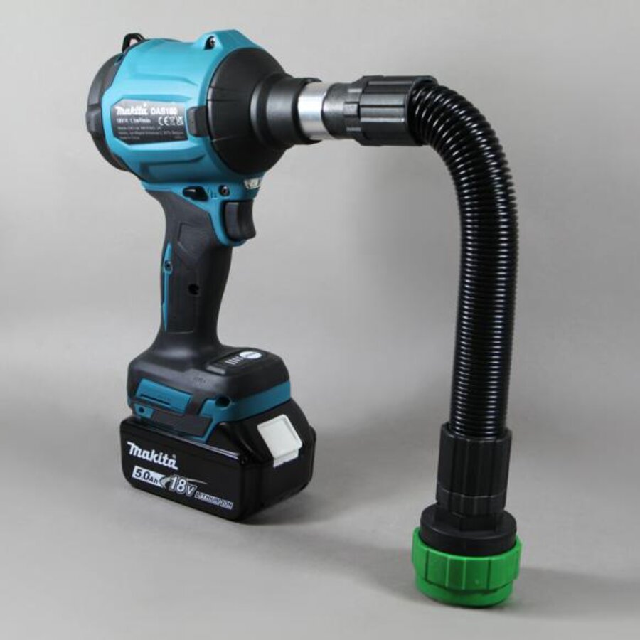 Akku-Geblse Makita DAS180 fr Stauscke mit Mehrwegventil