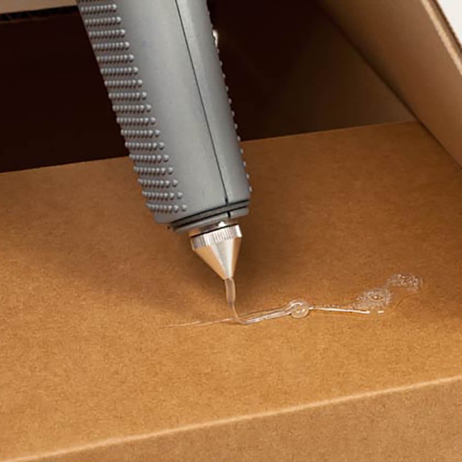 Neuentwickeltes Heizsystem zum Klebstoffauftrag Neuentwickeltes Heizsystem zum Klebstoffauftrag