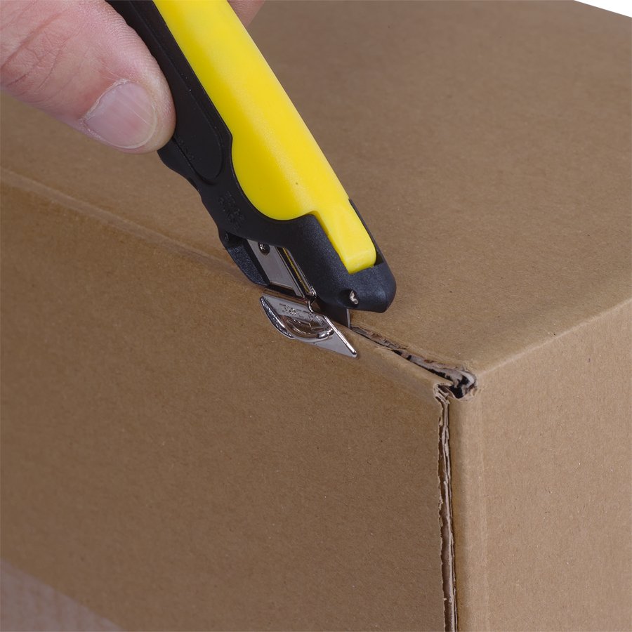 Mit Abdeckung für den Klingenschlitten zum schnellen, sicheren und einfachen Wechseln der Klinge Mit Abdeckung für den Klingenschlitten zum schnellen, sicheren und einfachen Wechseln der Klinge