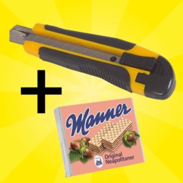 Cuttermesser + Manner Waffeln Spar-Set Cuttermesser + Manner Waffeln Spar-Set