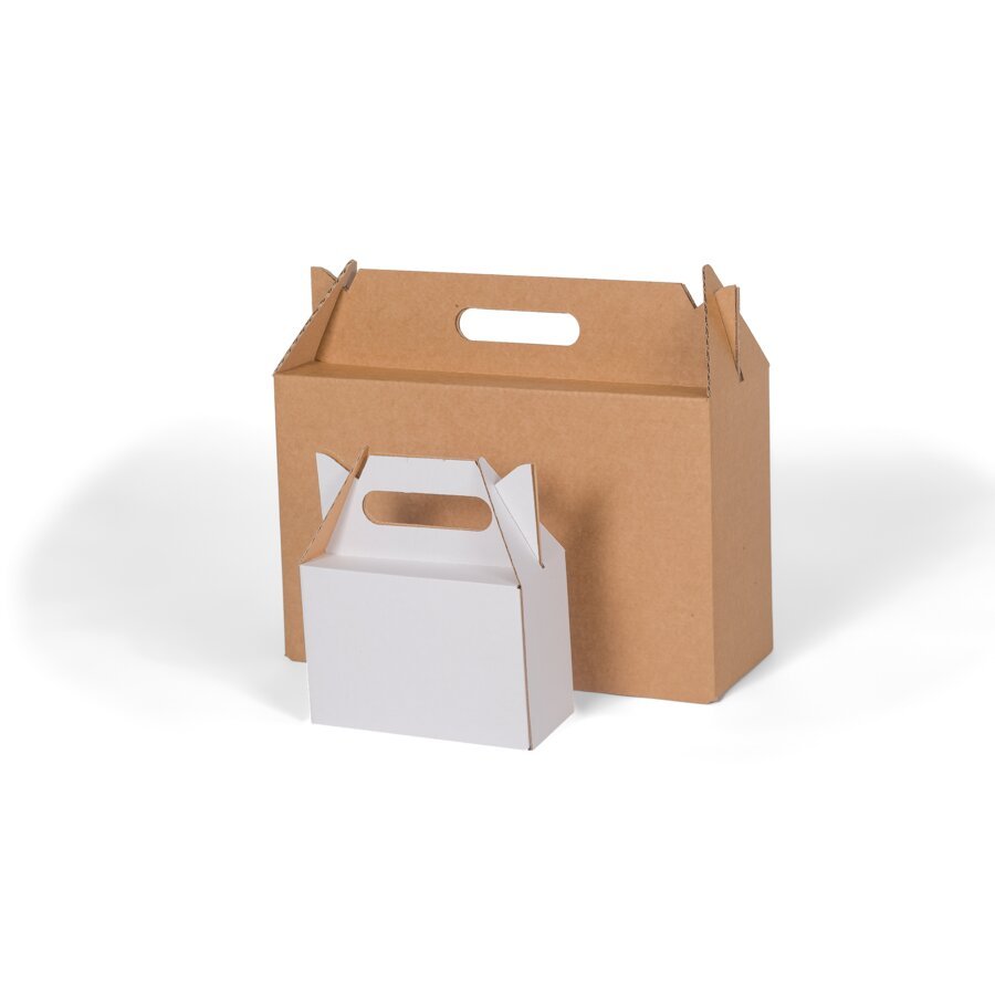 Den Trage-Karton gibt es in unterschiedlichen Gren, sowie auf Anfrage auch in weier und brauner Ausfhrung