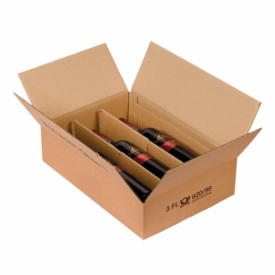 PTZ-zertifizierter Versandkarton für Flaschen (liegend) PTZ-zertifizierter Versandkarton für Flaschen (liegend)