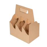 Flaschentr�ger aus Wellpappe f�r 6 x 0,5 l Flaschen braun