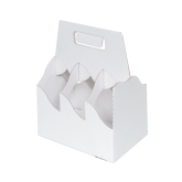 Flaschentr�ger aus Wellpappe f�r 6 x 0,5 l Flaschen wei�