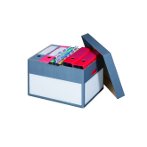 Archivkarton Box mit Deckel 414 x 331 x 266 mm anthrazit