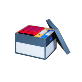 Archivkarton Box mit Deckel 440 x 380 x 290 mm anthrazit