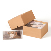 St�lpdeckelkarton 147 x 126 x78 mm braun